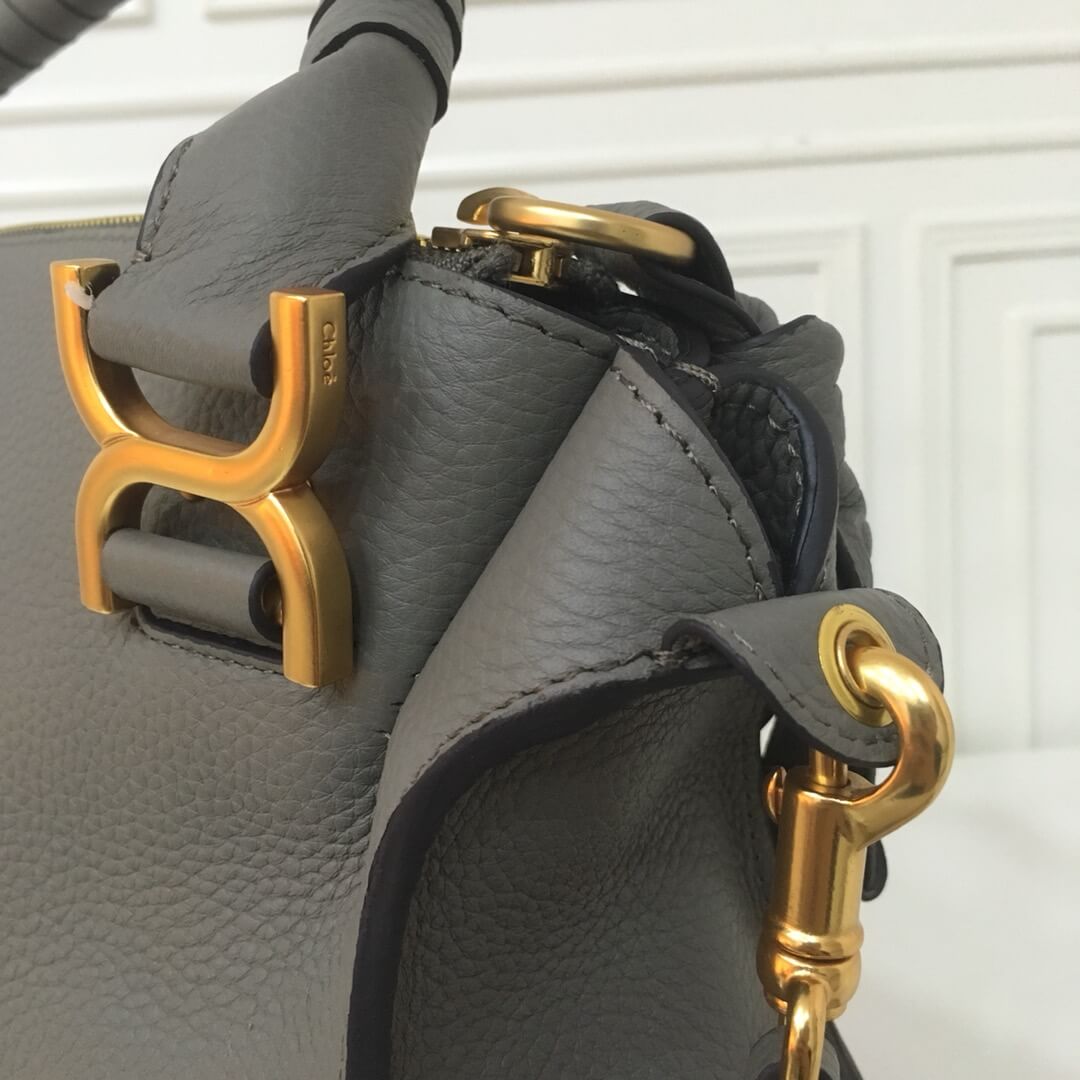 Chloe Marcie Double Carry Grey Bag - Image 5