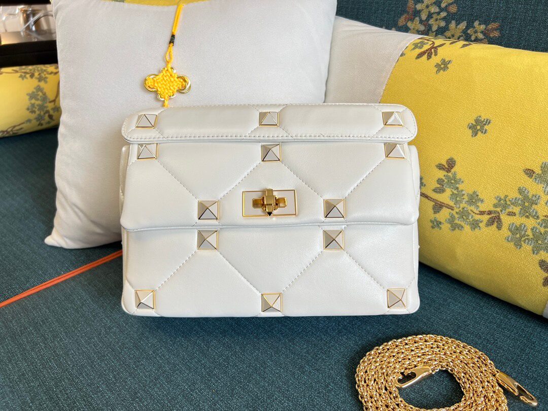 Valentino Garavani Roman Stud White Bag