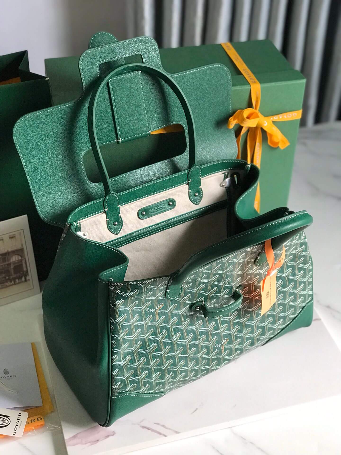 Goyard Saigon Tote Green Bag - Image 4