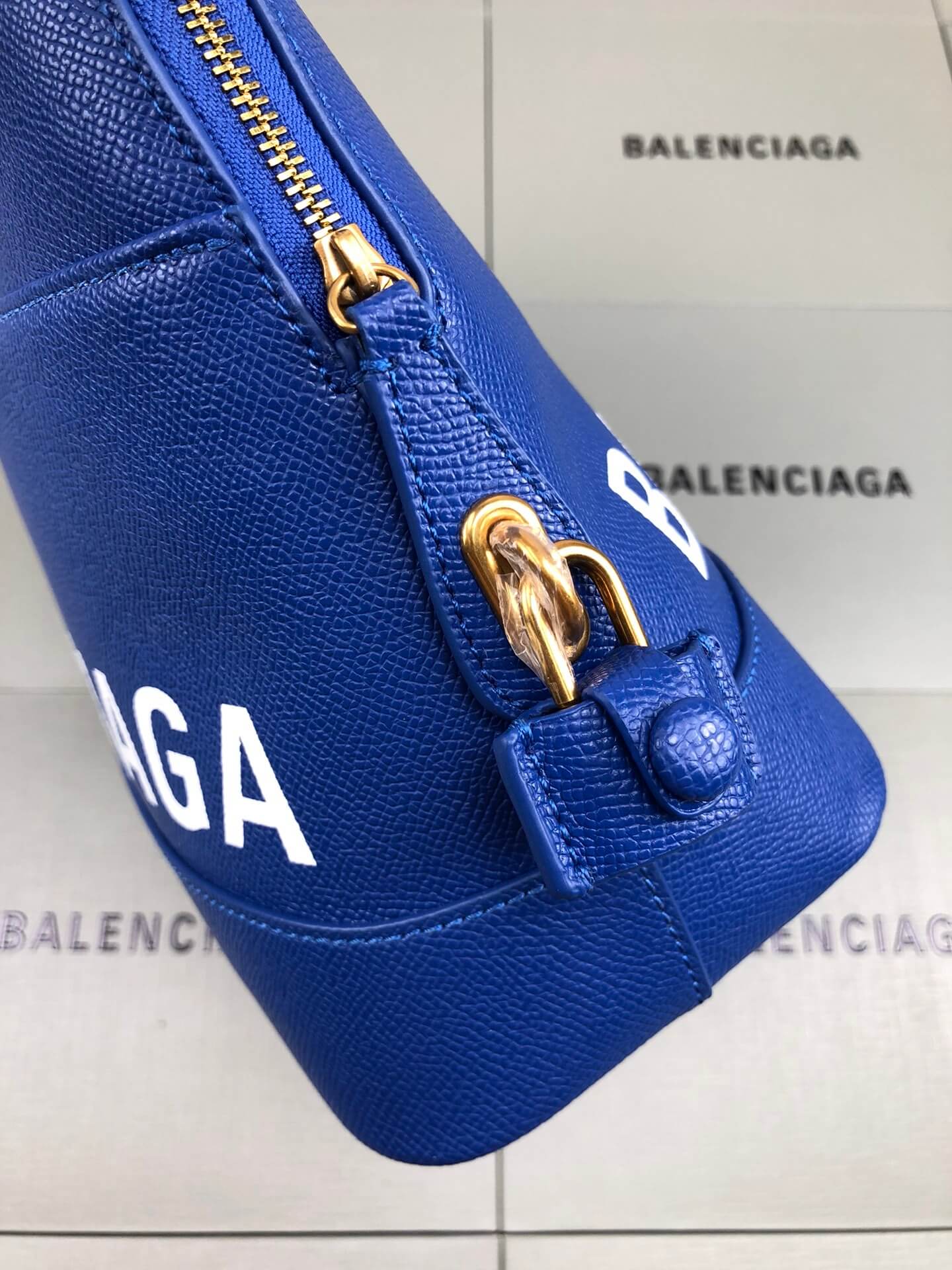 Balenciaga Ville Blue Bag - Image 4
