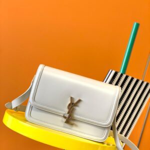 YSL Solferino Shoulder White Bag