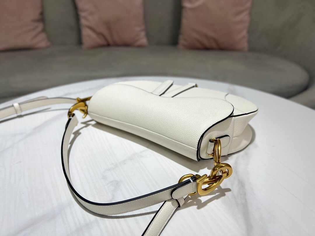 Dior Saddle Bag In White - Image 8