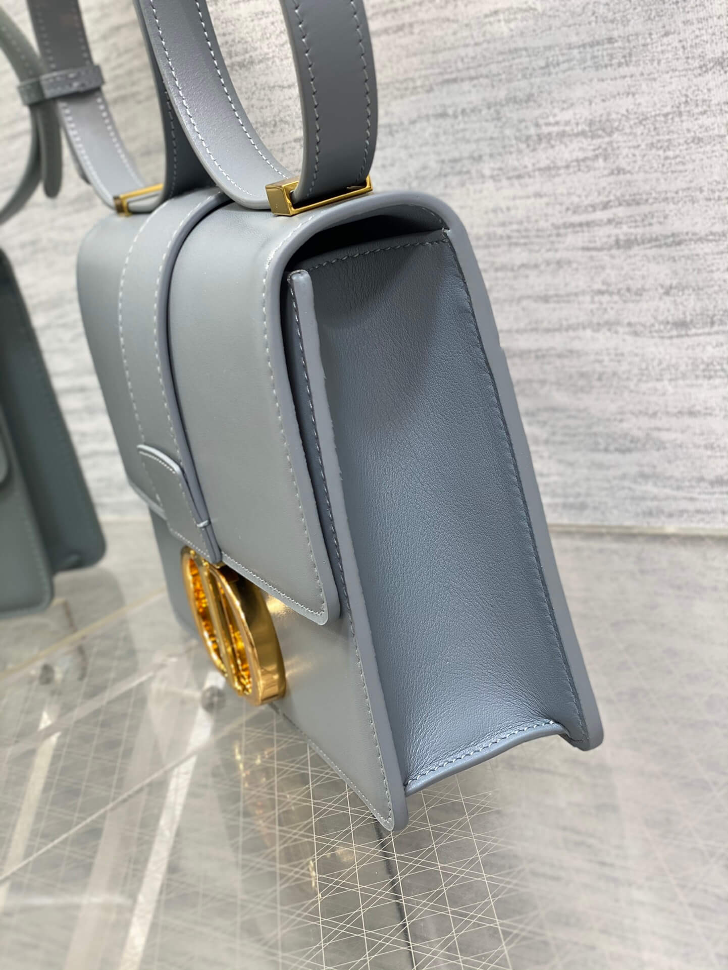 Dior Montaigne Blue-Grey Bag - Image 4