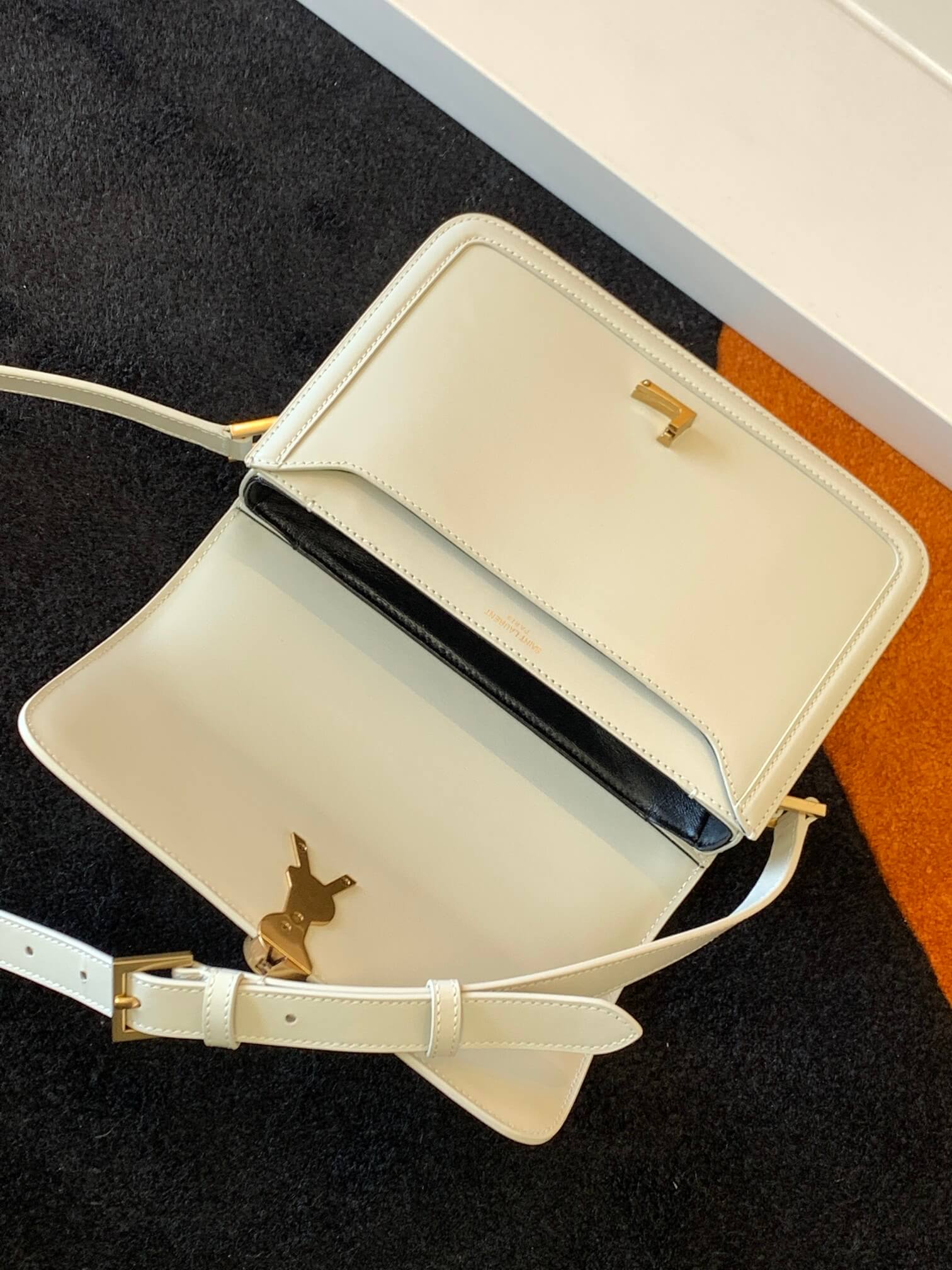 YSL Solferino Shoulder White Bag - Image 2