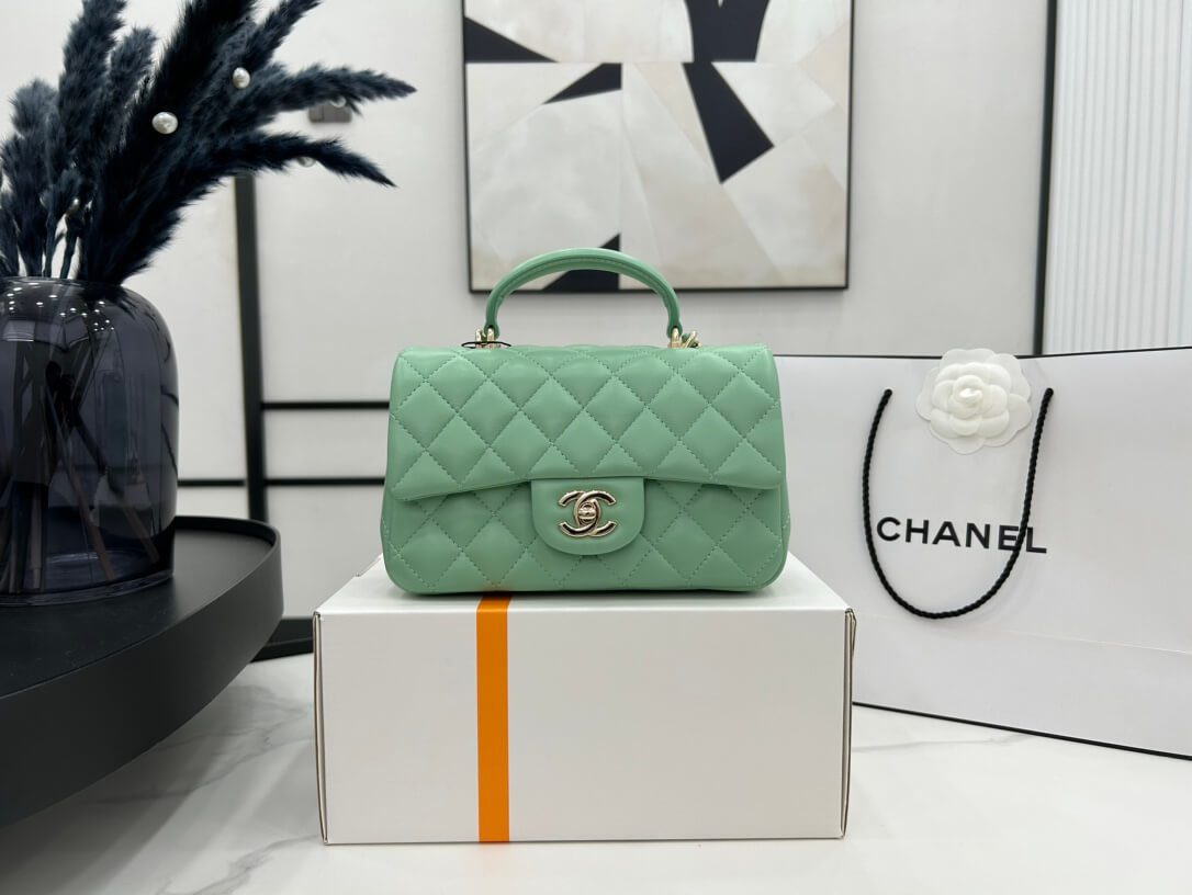Chanel Mini Rectangular Flap with Top Handle Bag - Image 3