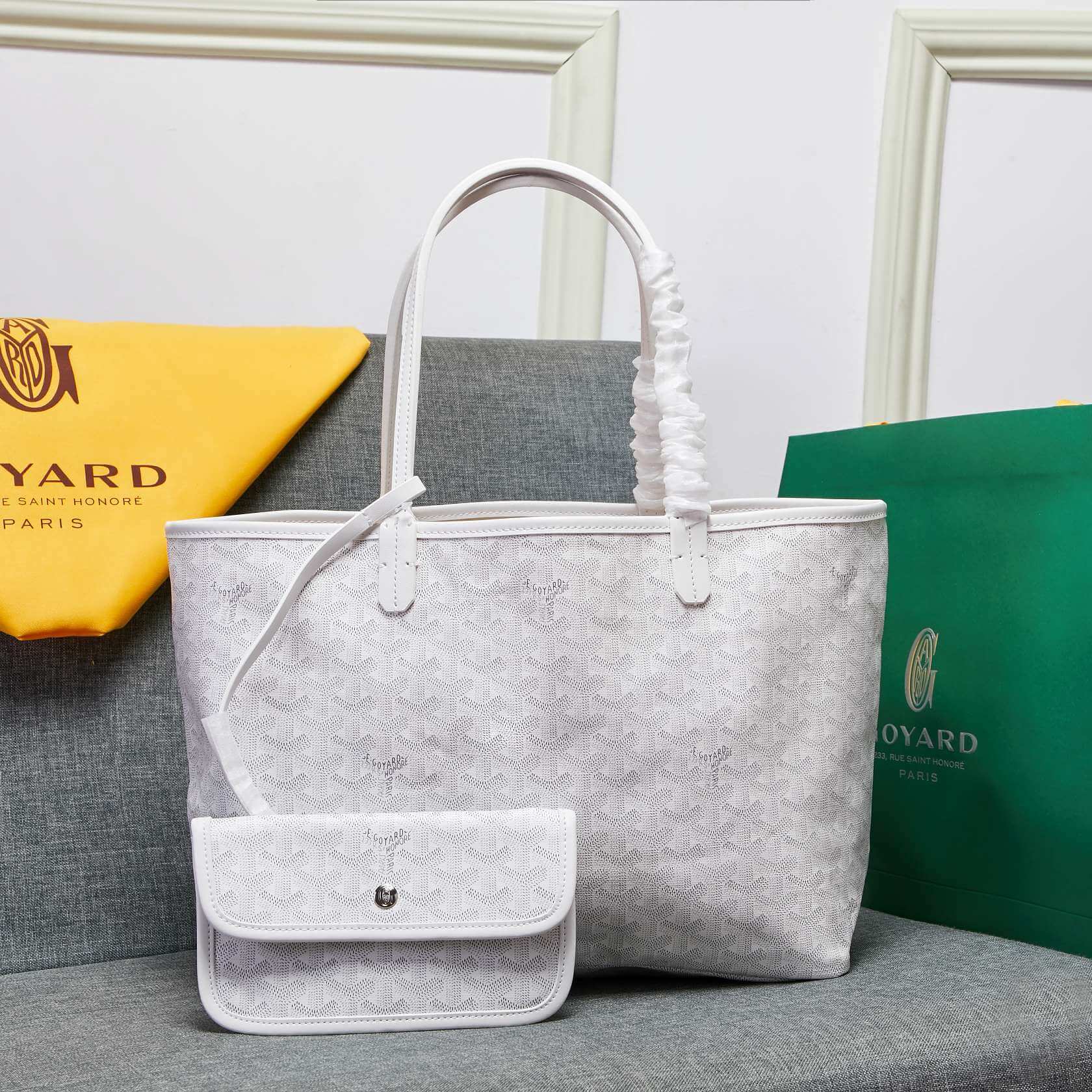 Goyard Tote Large White Bag