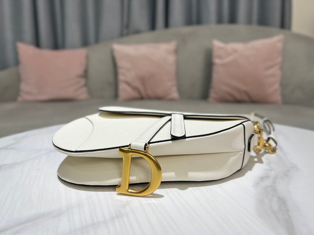 Dior Saddle Bag In White - Image 5