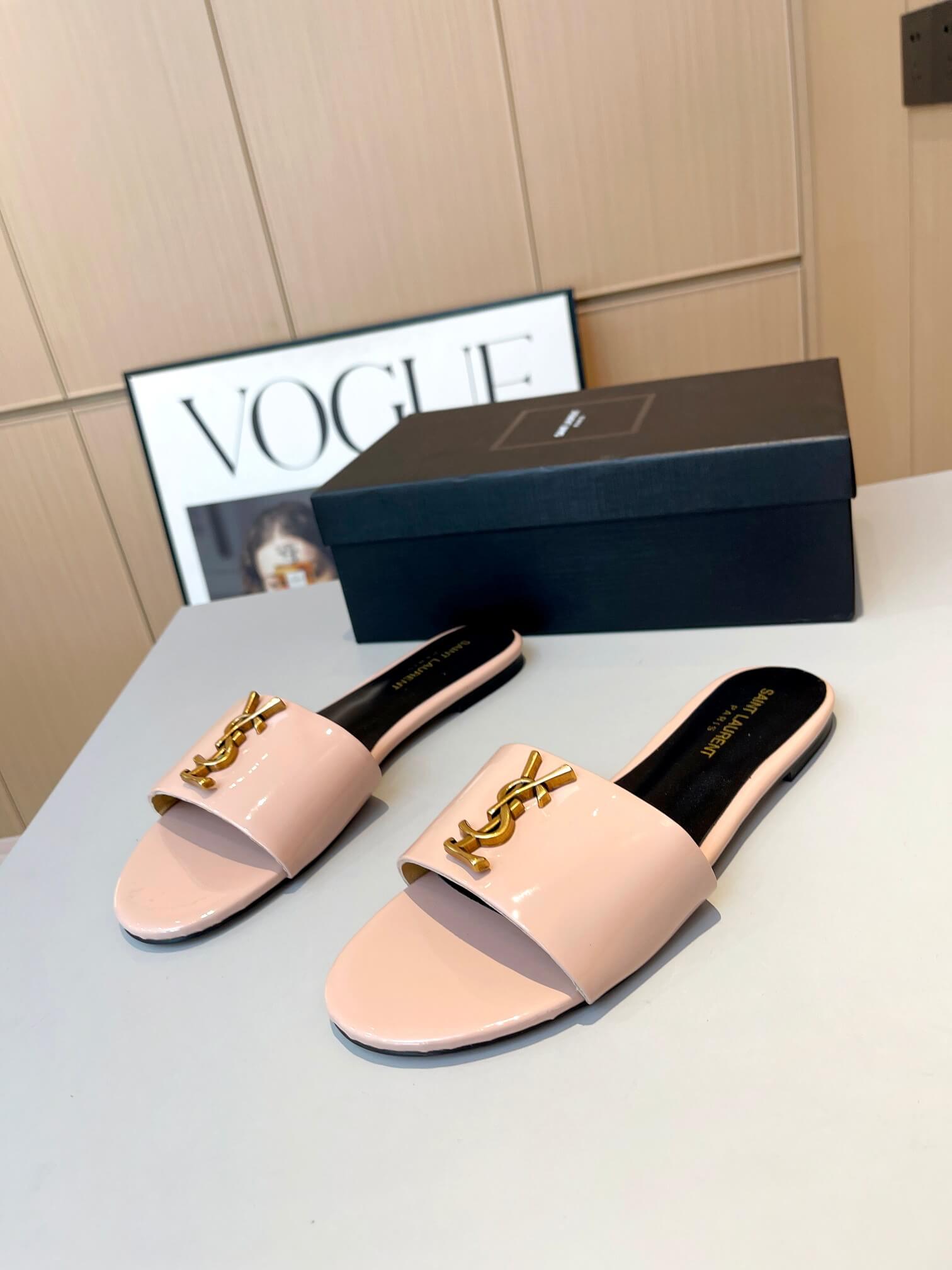 YSL Flat Slides