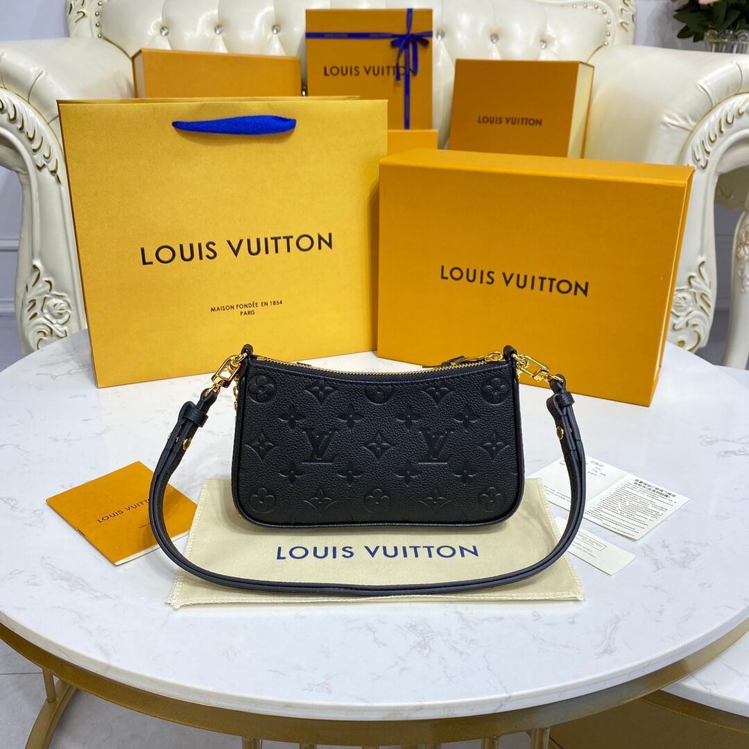LV Easy Pouch On Strap Black - Image 5