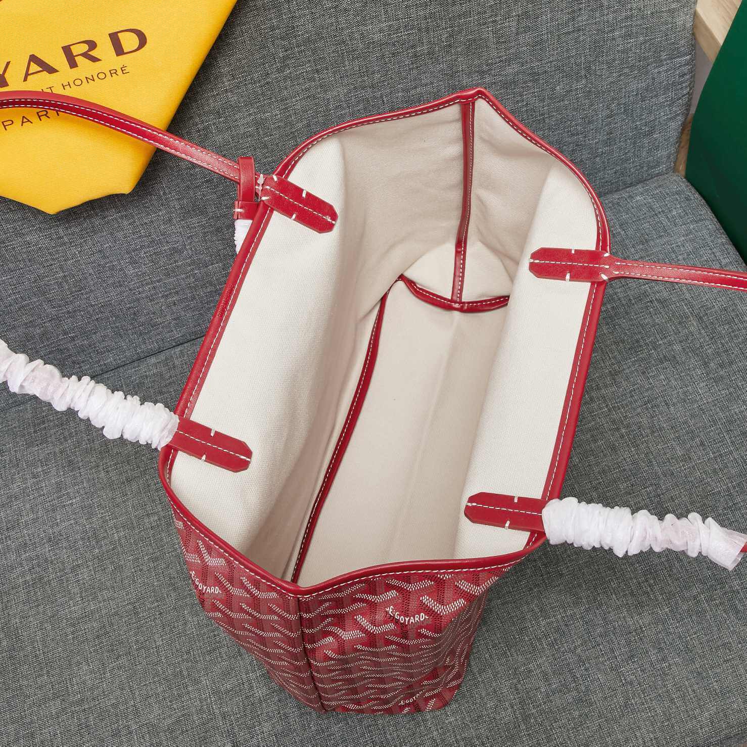 Goyard Tote Large Red Bag - Image 4