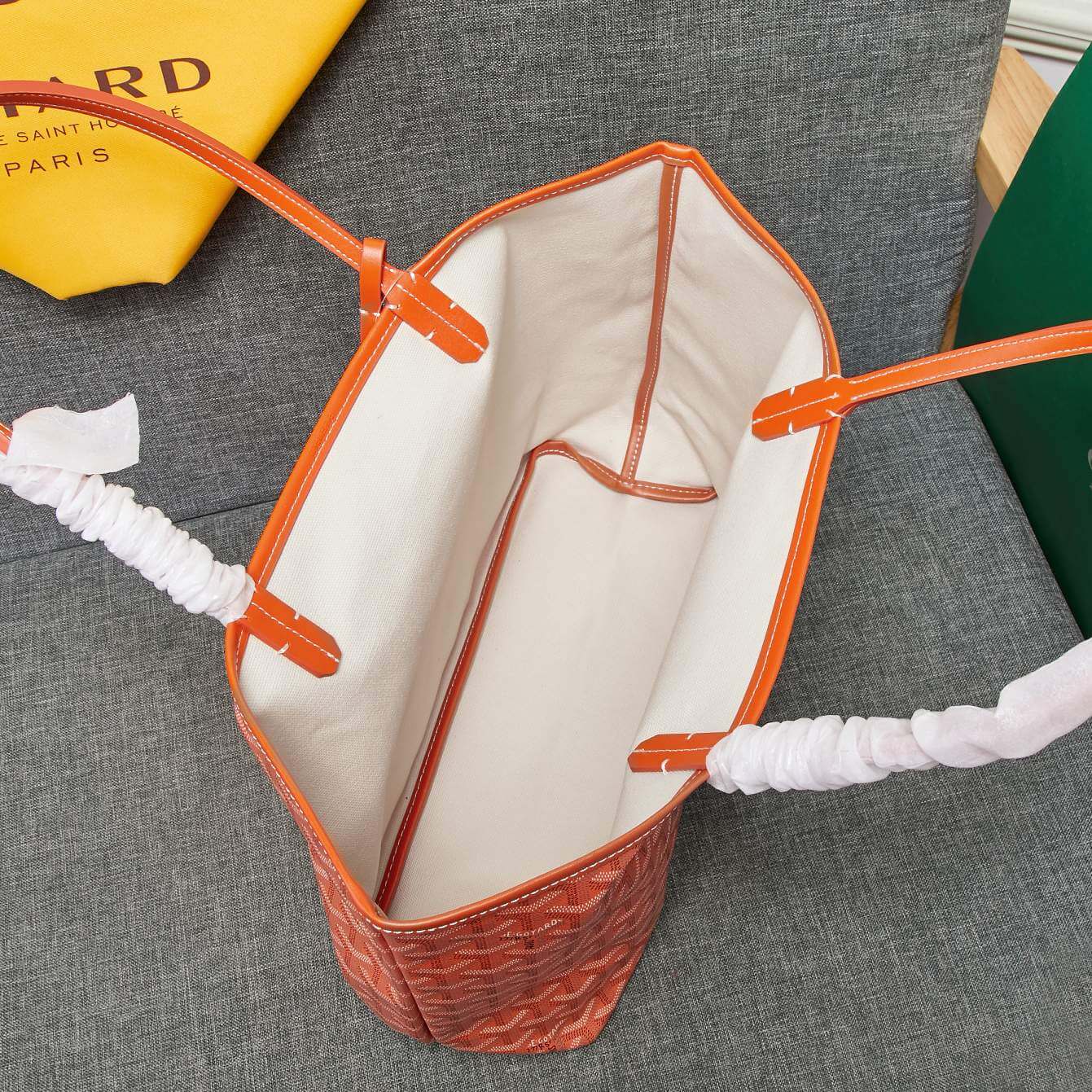 Goyard Tote Large Orange Bag - Image 6