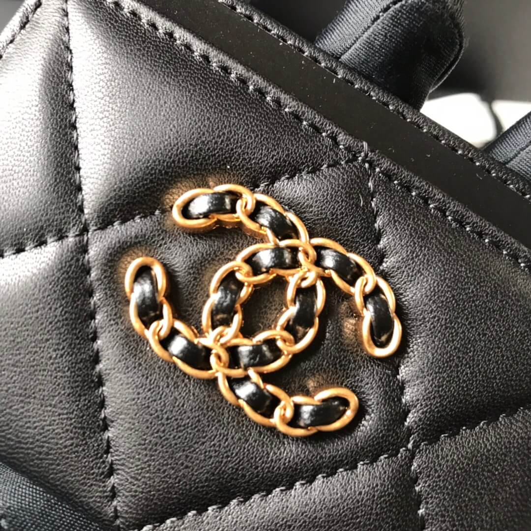 Chanel 19 Leather Black Card Holder - Image 6