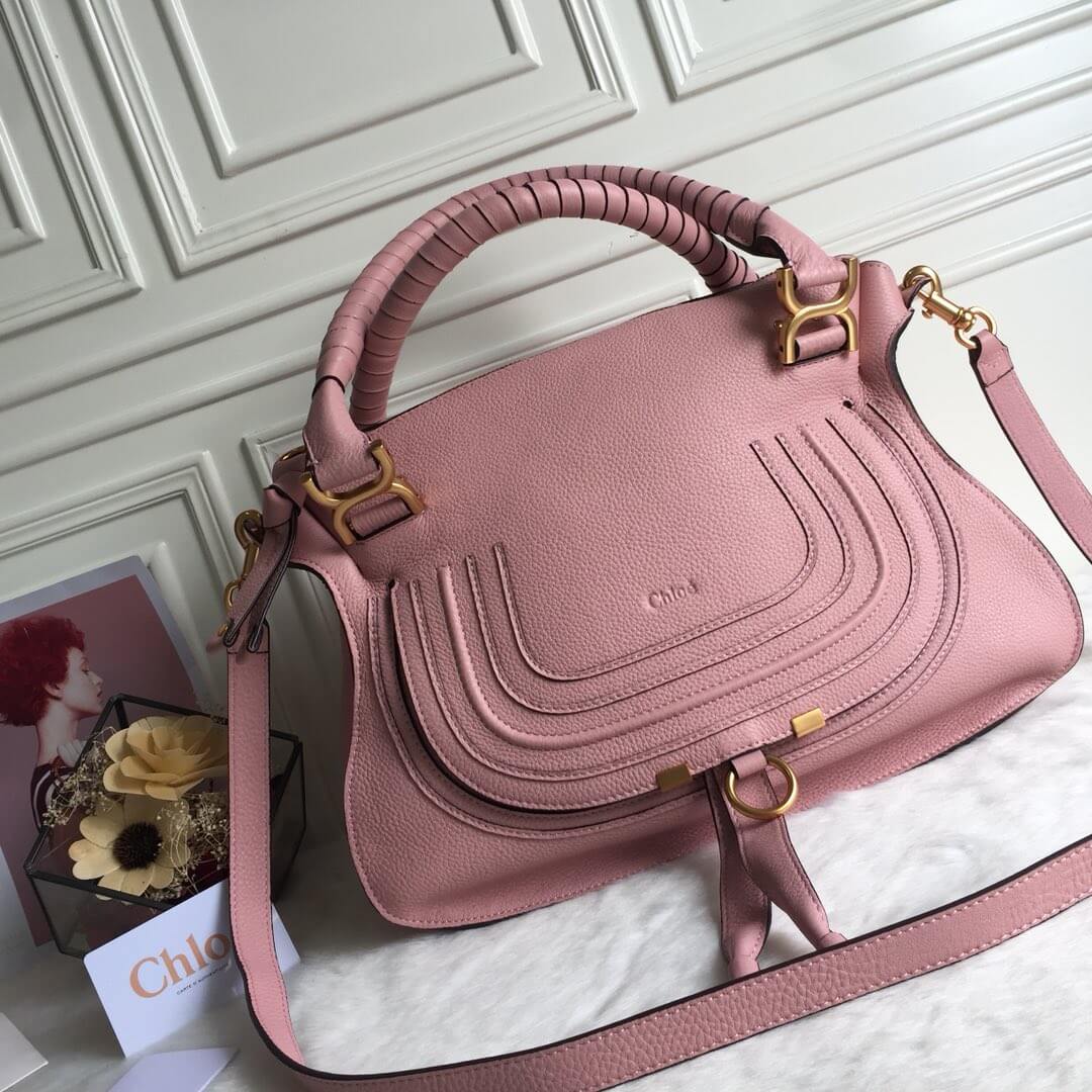Chloe Marcie Double Carry Pink Bag