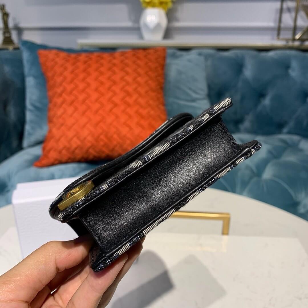 Dior Saddle Flap Card Holder Blue - Image 4