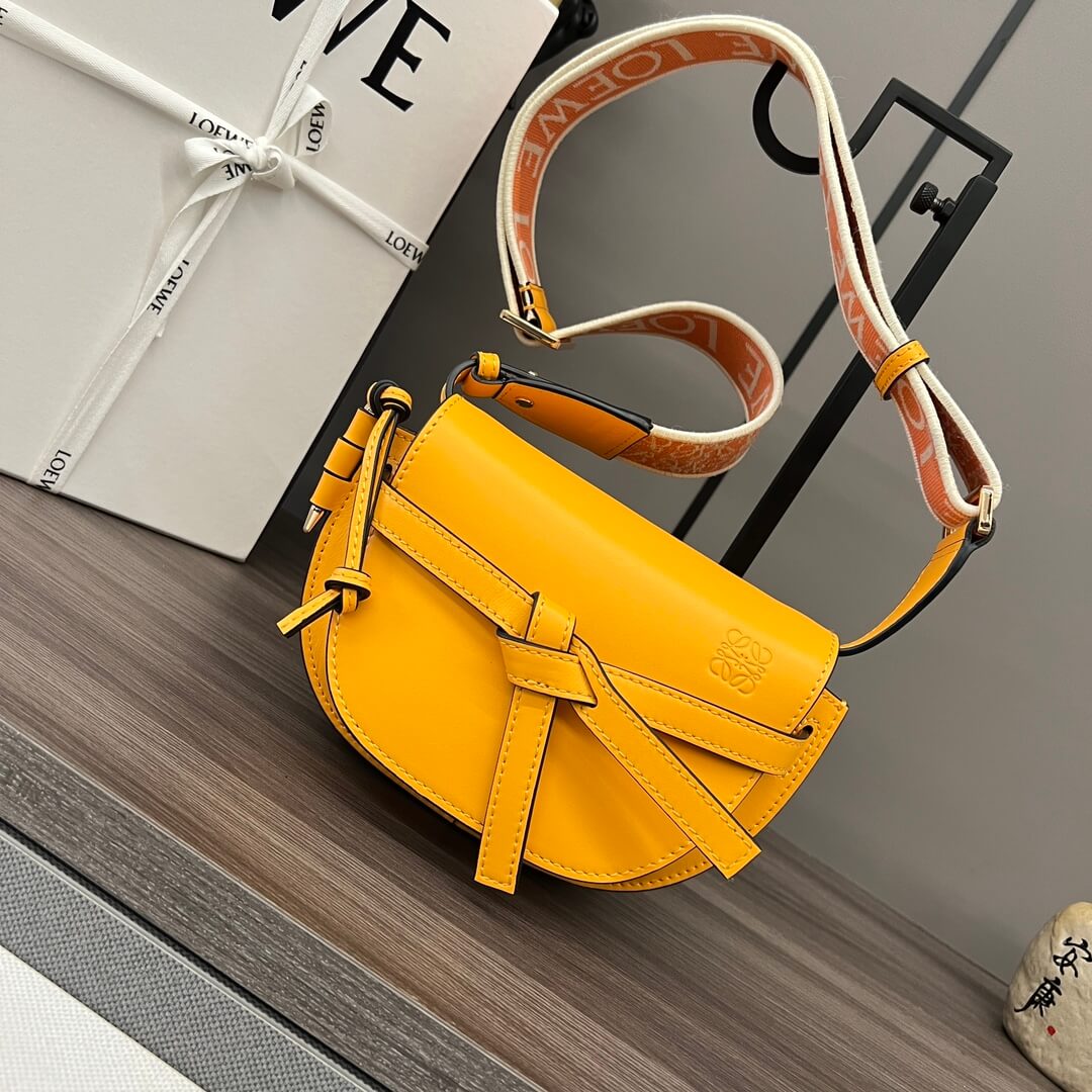 Loewe Gate Small Jacquard-trimmed Shoulder Bag