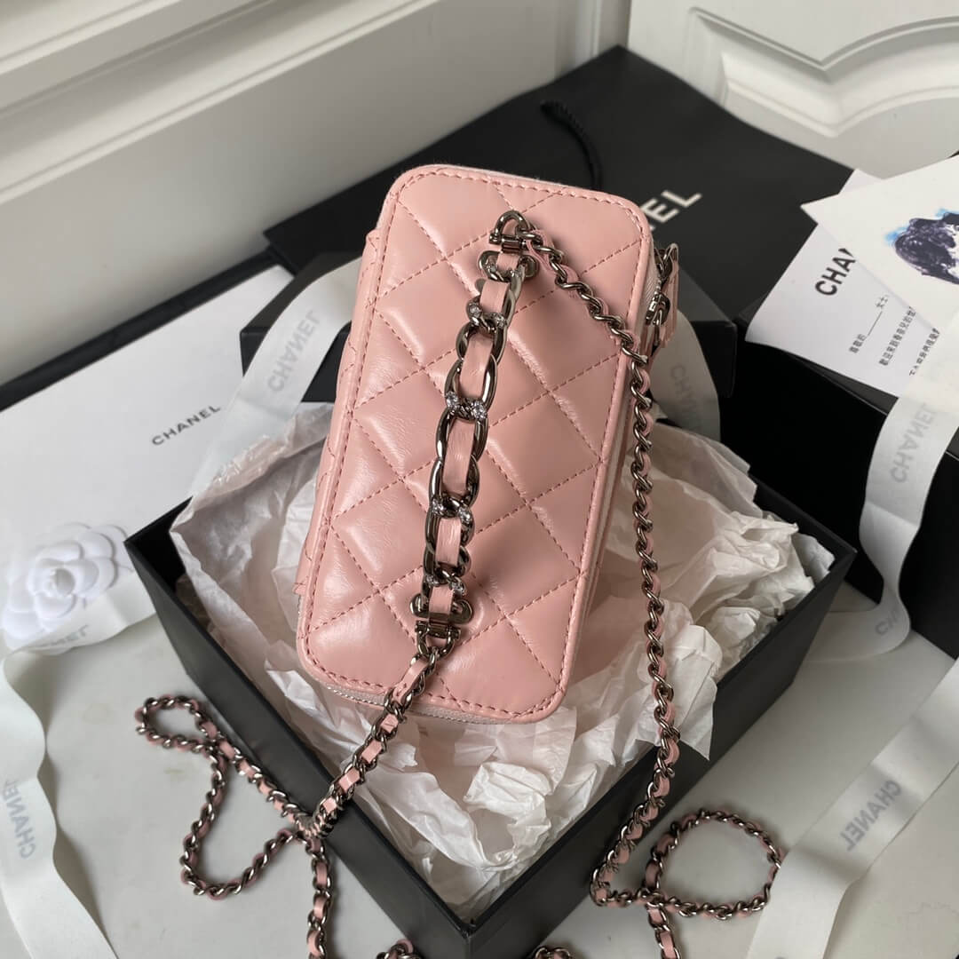 Chanel 22C Pink Caviar Vanity Bag - Image 5