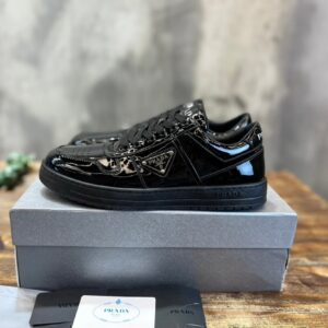 Prada Men's Downtown Sneakers in Patent Leather