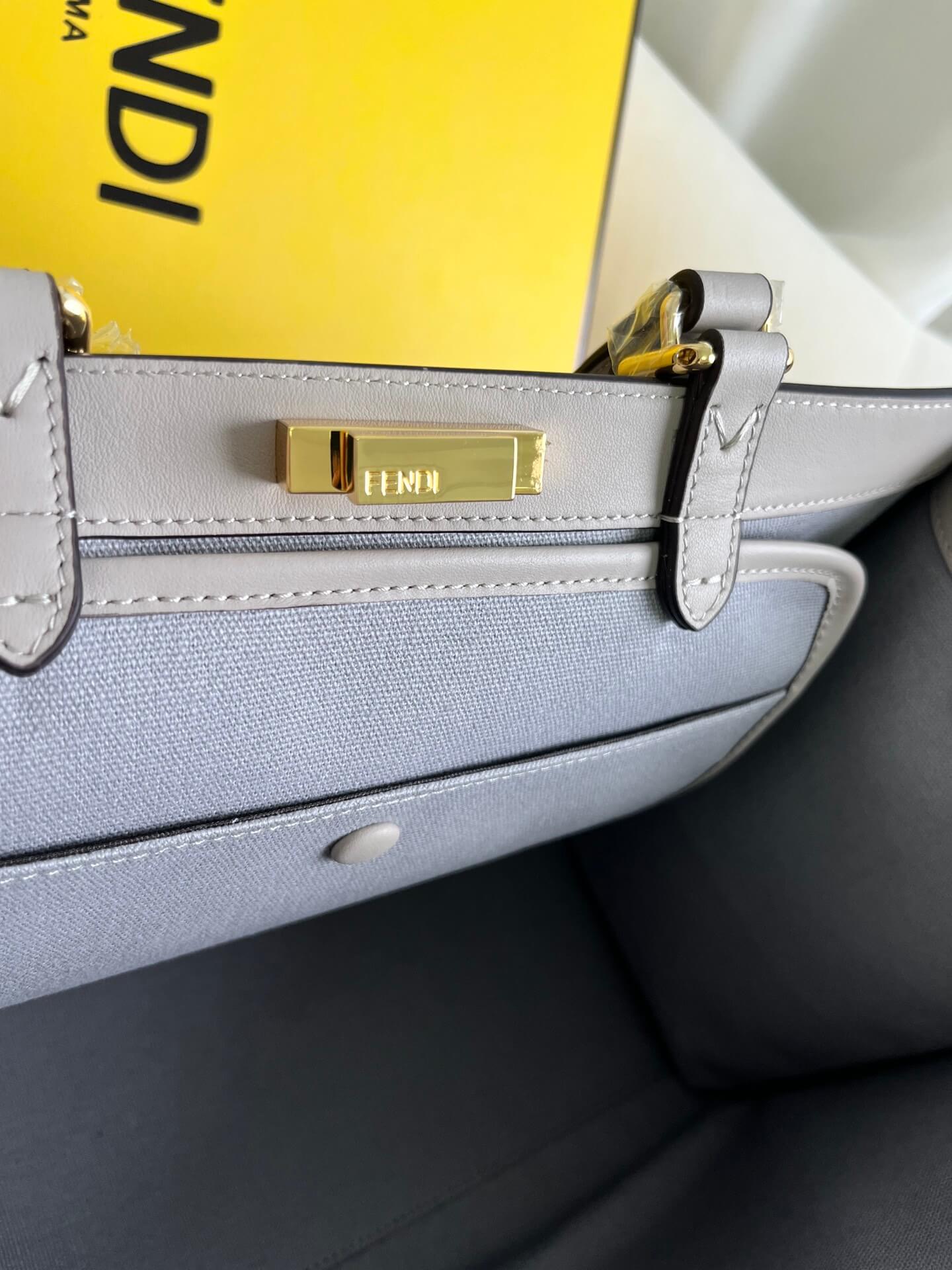 Fendi Women's X-tote Bag In Canvas With Thread-embroidered Ff Monogram - Image 6