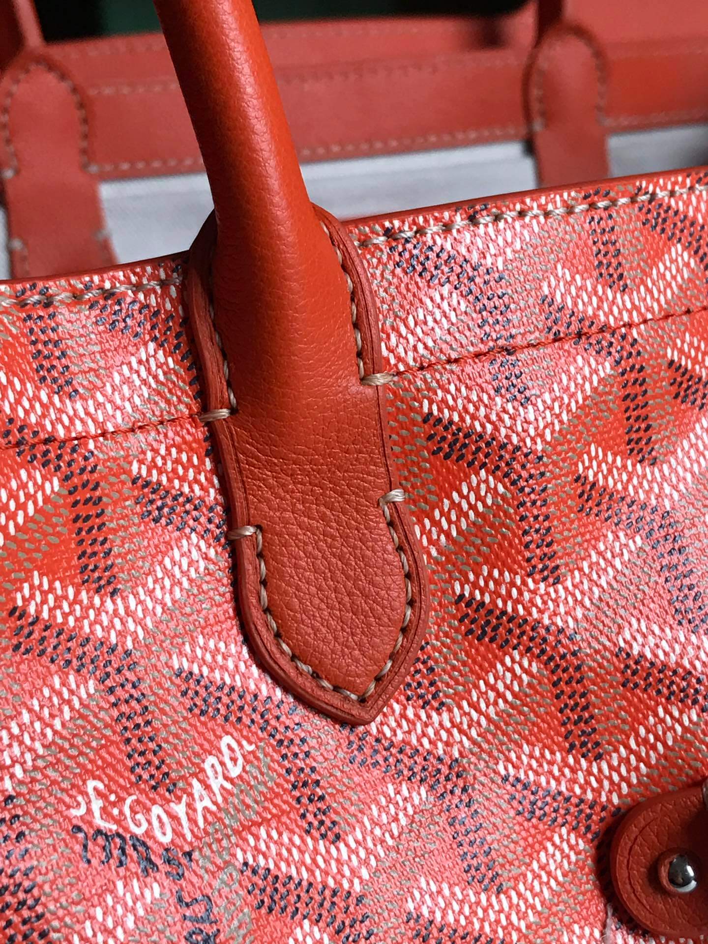 Goyard Saigon Tote Orange Bag - Image 7