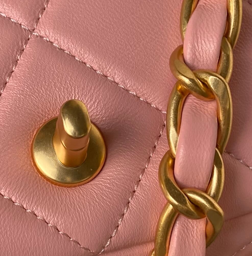 Chanel Small Flap Bag In Pink - Image 6