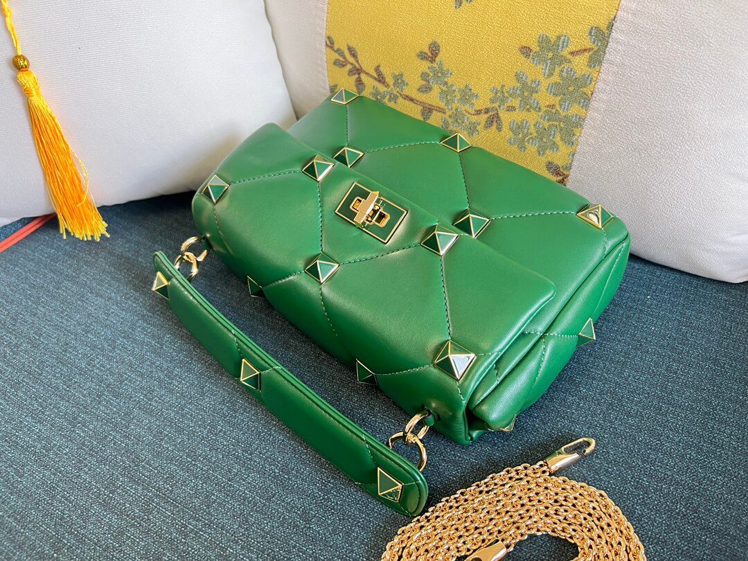 Valentino Garavani Roman Stud Green Bag - Image 5