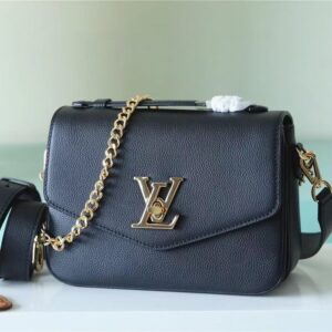 LV Oxford Lockme Leather Bag Black