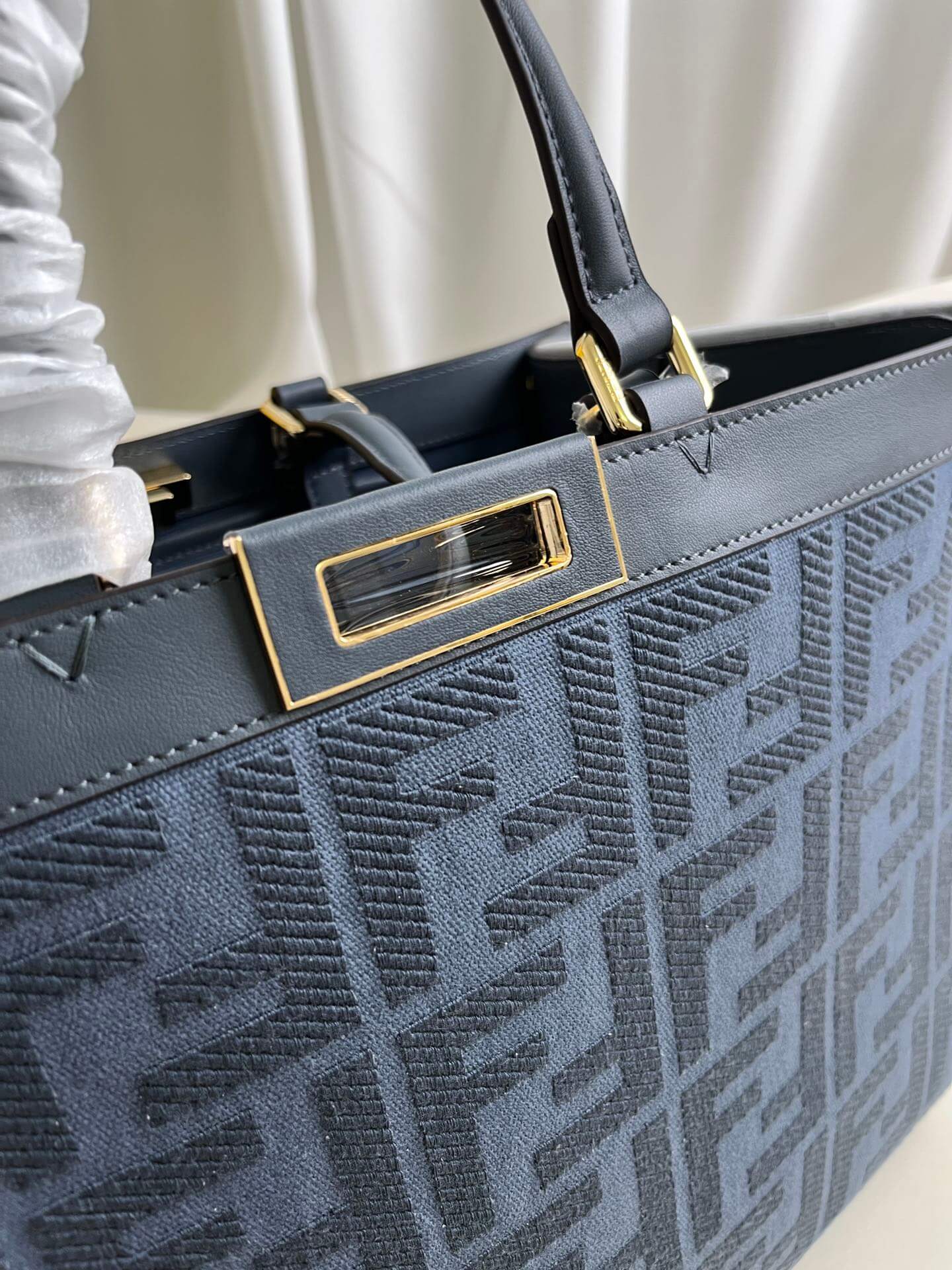 Fendi Women's X-tote Bag In Canvas With Thread-embroidered Ff Monogram - Image 4