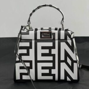 Fendi Peekaboo Bag Capsule Leather Black/White