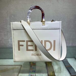 Women Fendi Sunshine Medium Bag White