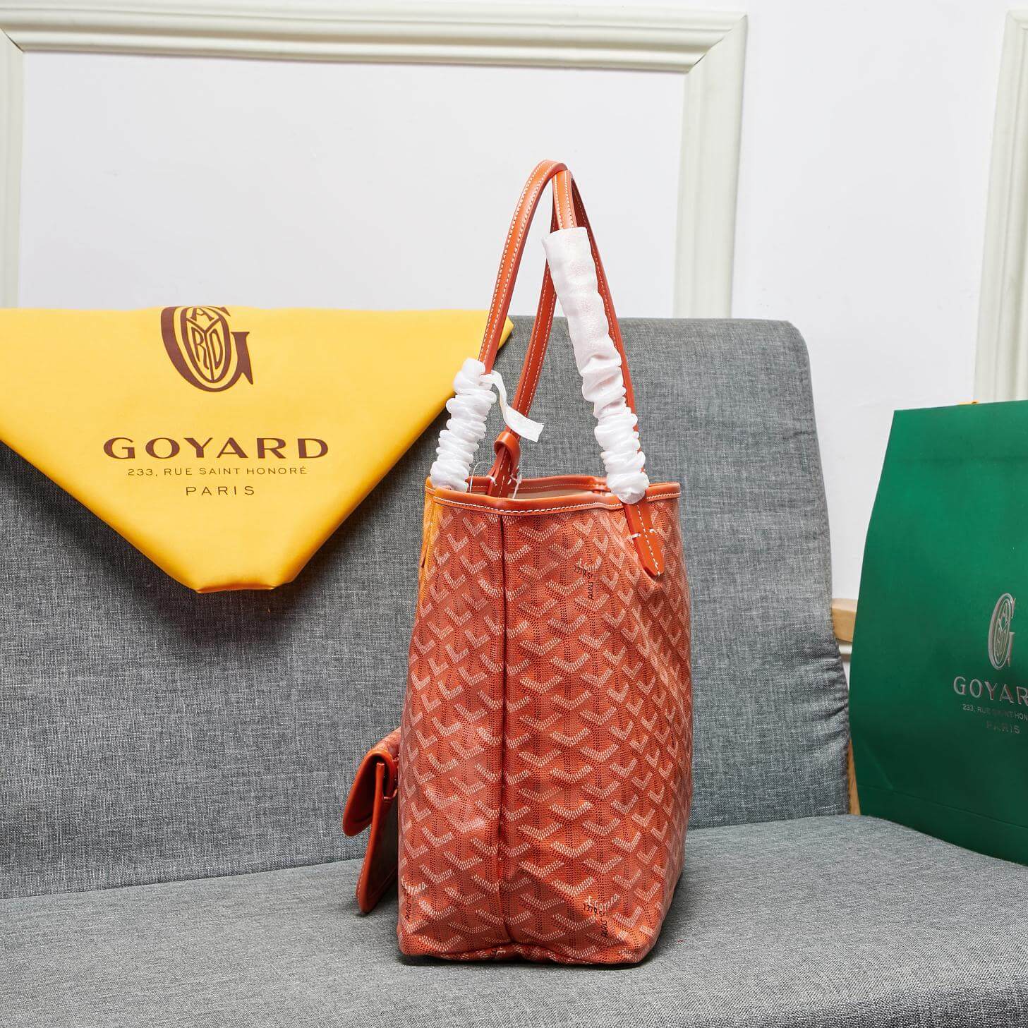 Goyard Tote Large Orange Bag - Image 8