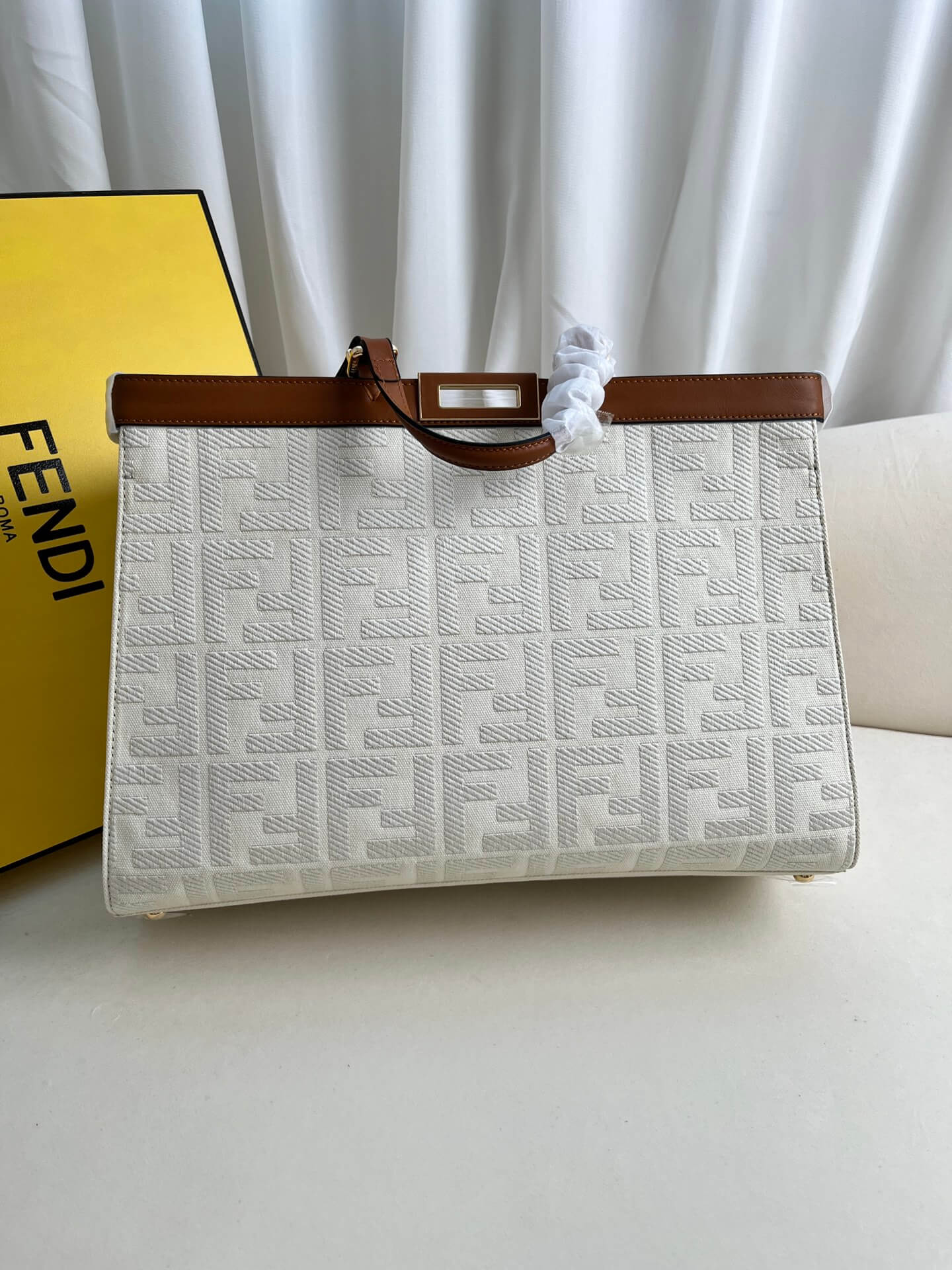 Fendi Women’s X-tote Bag In Canvas With Thread-embroidered Ff Monogram - Image 7