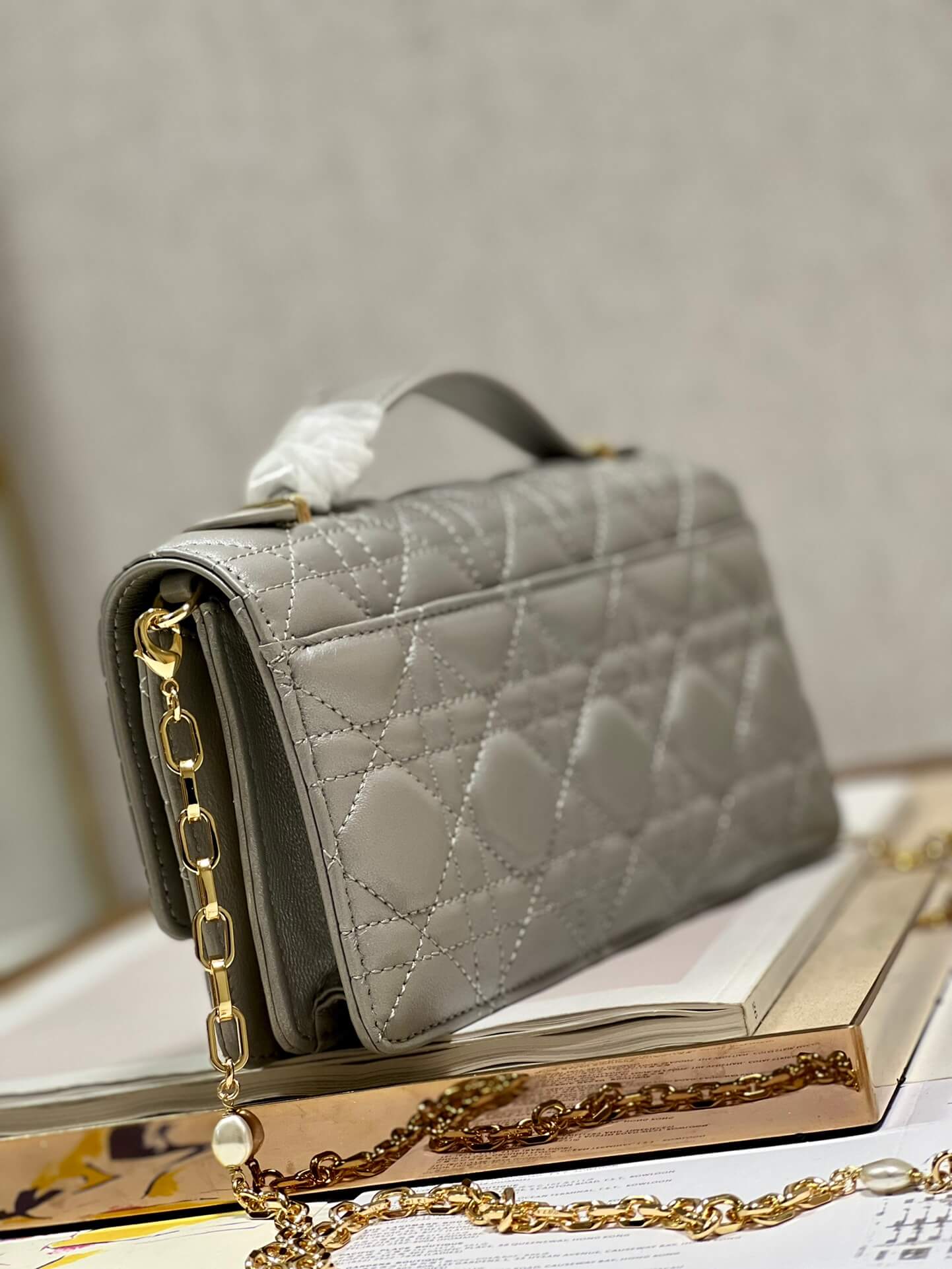 Miss Dior Top Handle Bag Grey - Image 7