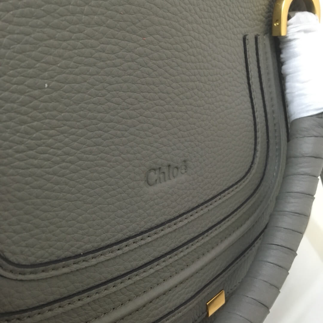 Chloe Marcie Double Carry Grey Bag - Image 9