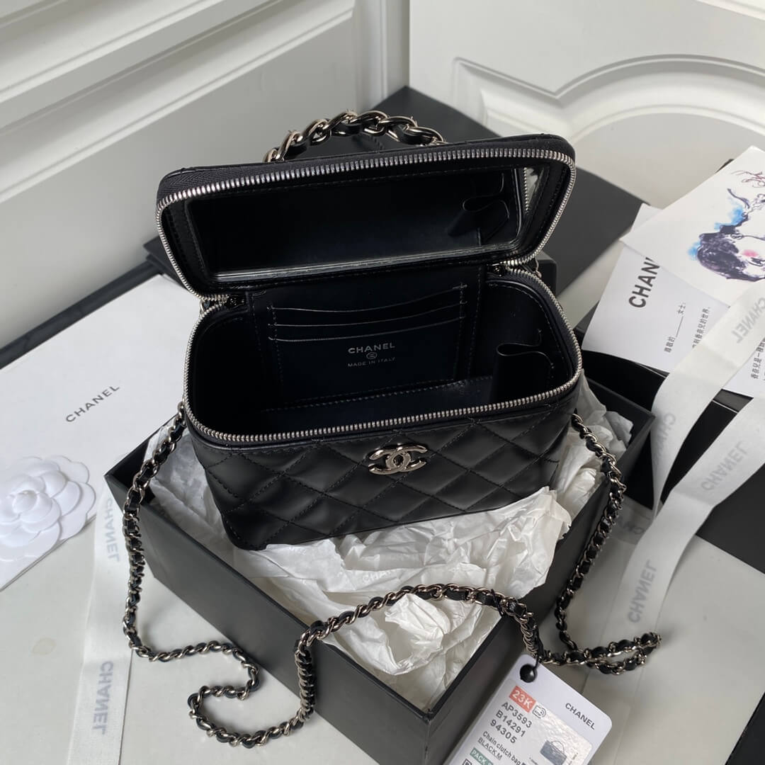 Chanel 22C Black Caviar Vanity Bag - Image 8