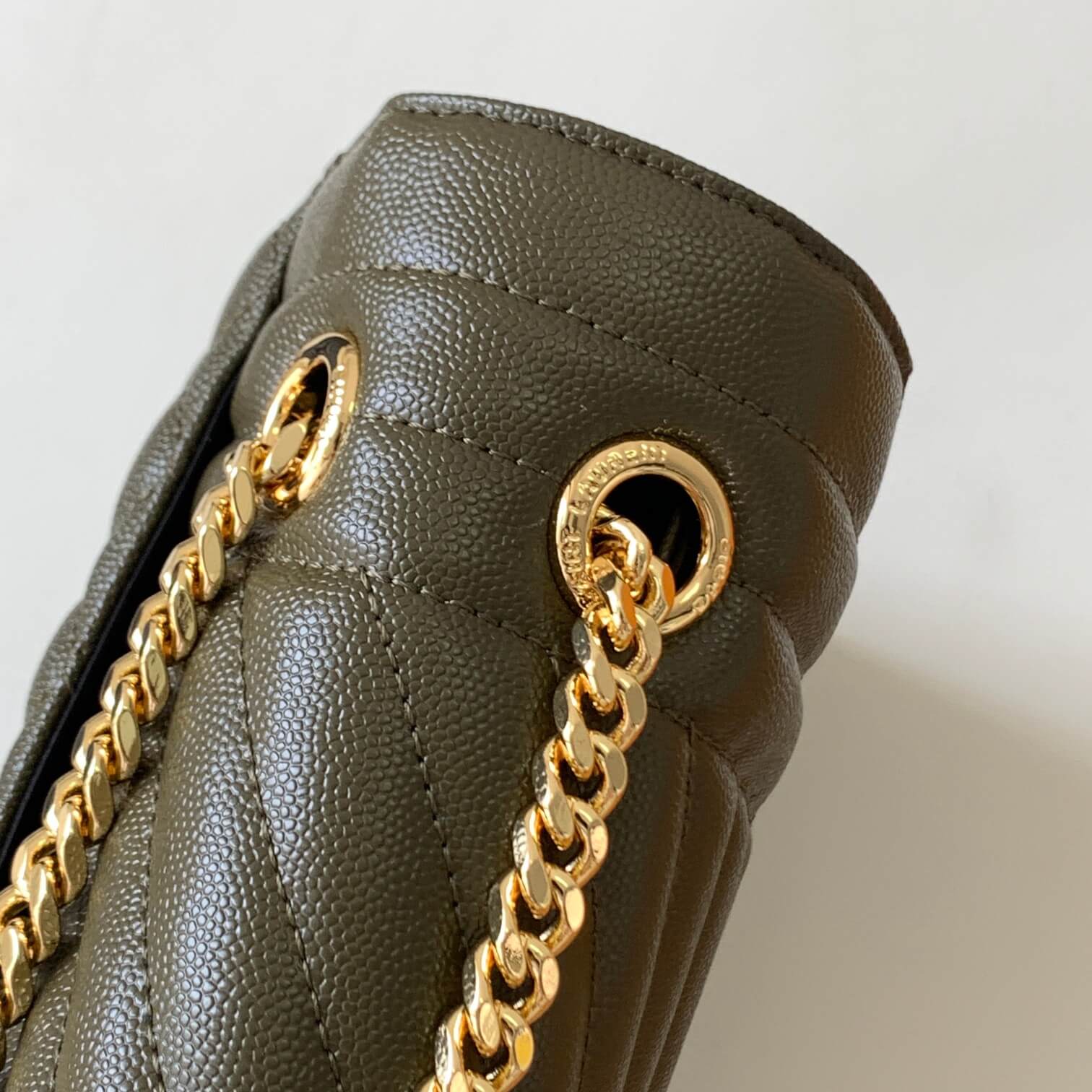 YSL Large Envelope Matelassé Leather Shoulder Bag - Image 7