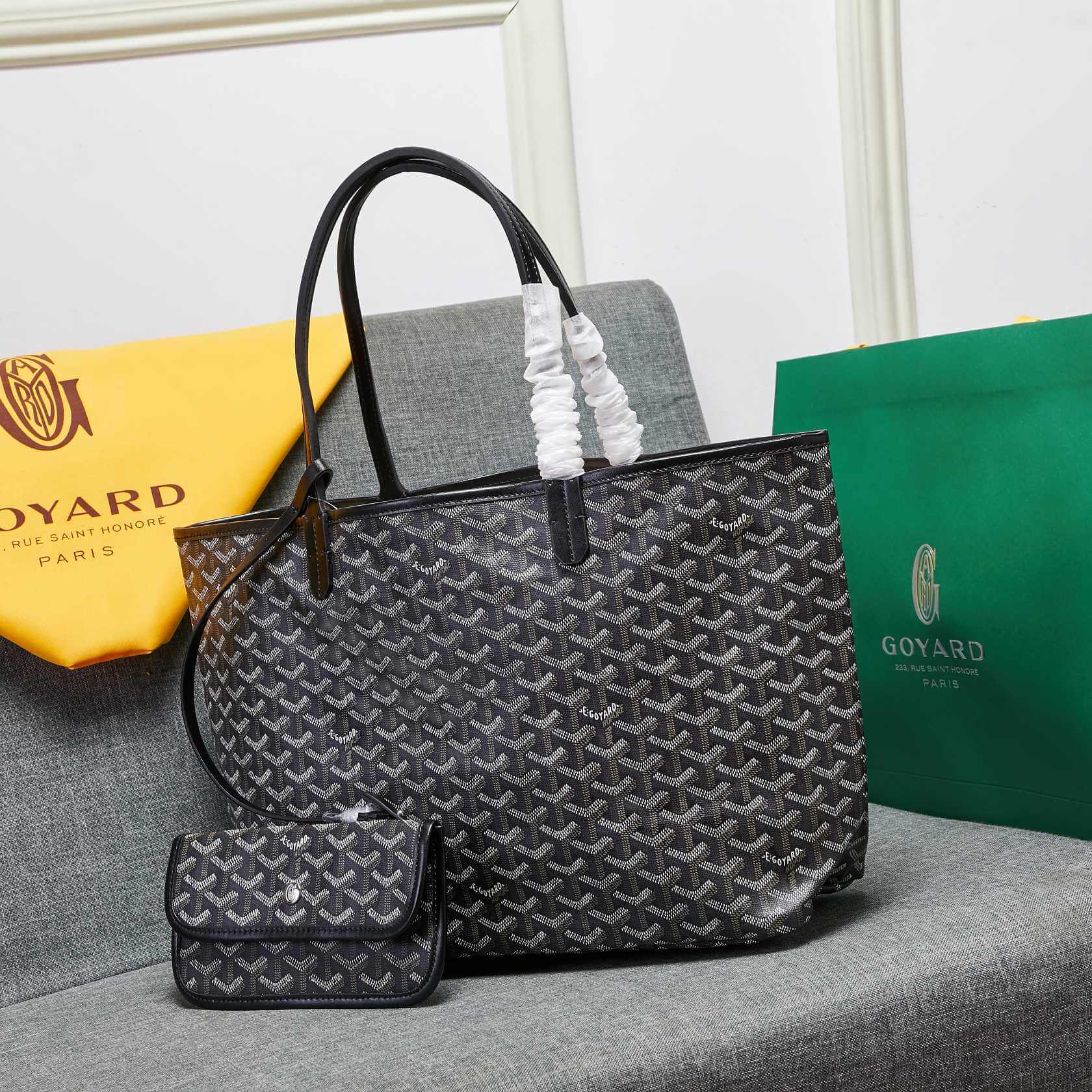 Goyard Tote Large Black Bag - Image 9