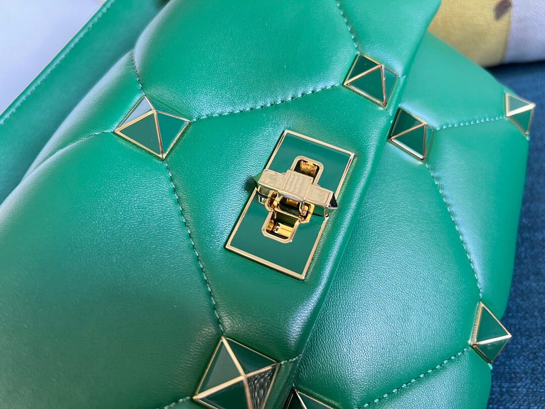Valentino Garavani Roman Stud Green Bag - Image 6