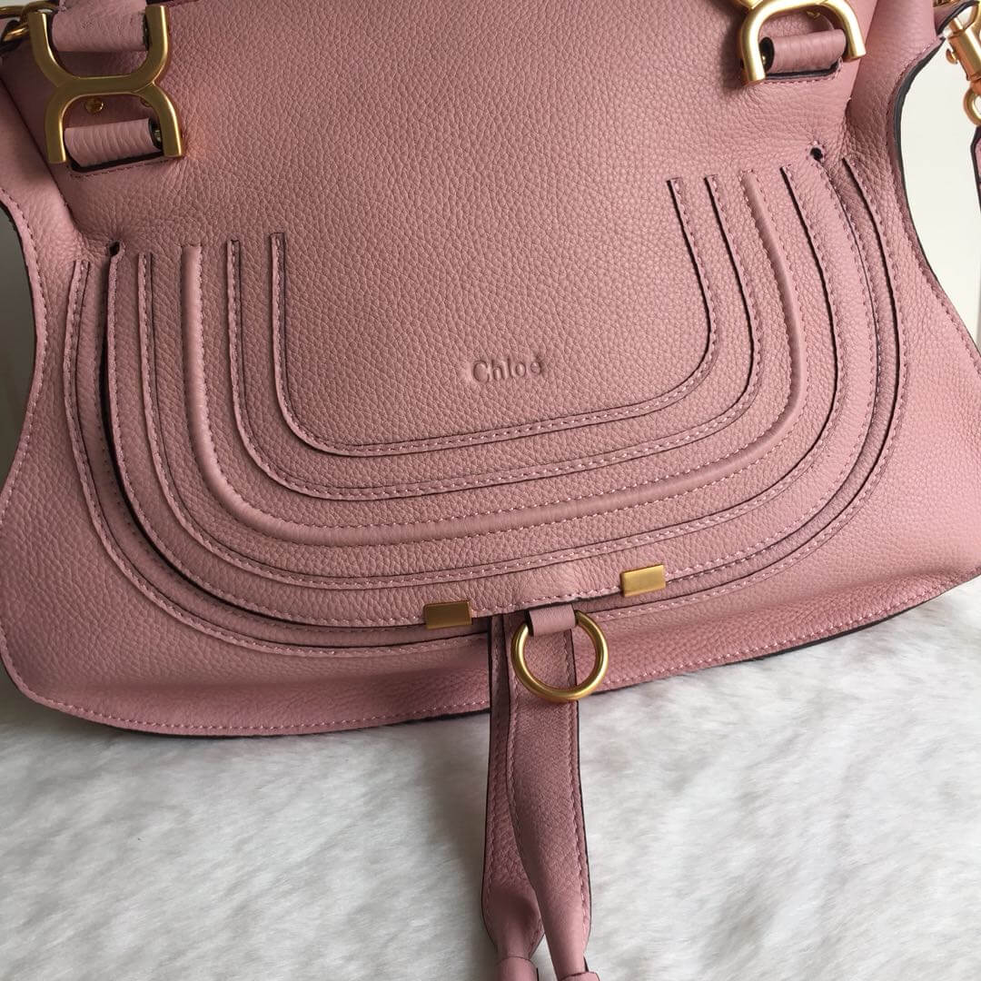 Chloe Marcie Double Carry Pink Bag - Image 7