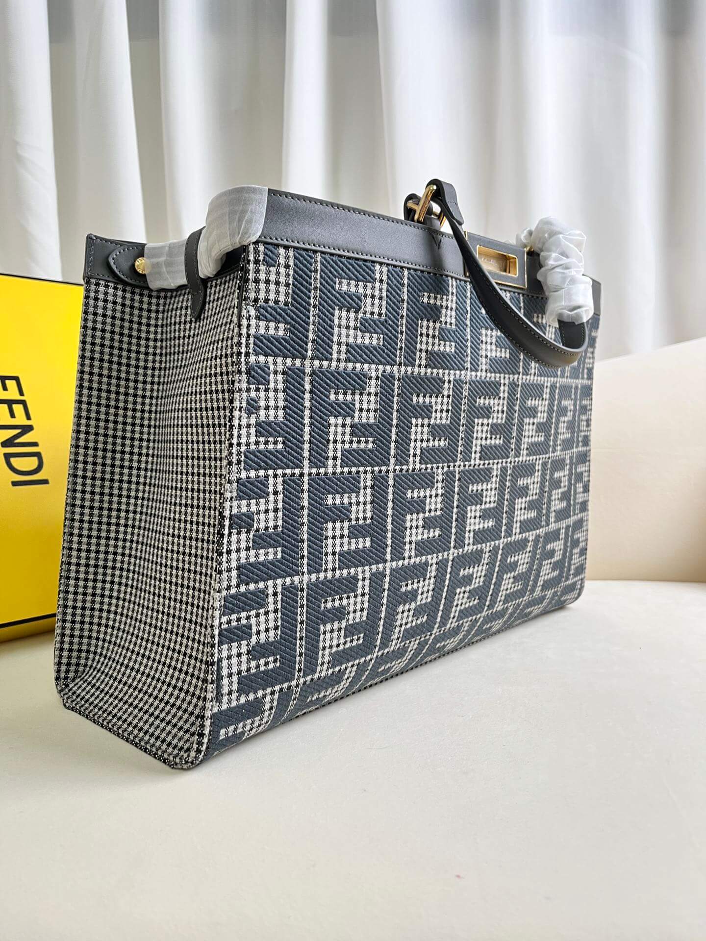 Fendi Women’s X-tote Bag In Canvas With Thread-embroidered Ff Monogram - Image 6