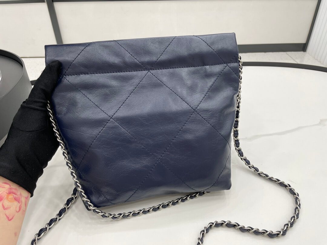 Chanel 22 Small Blue Handbag - Image 6