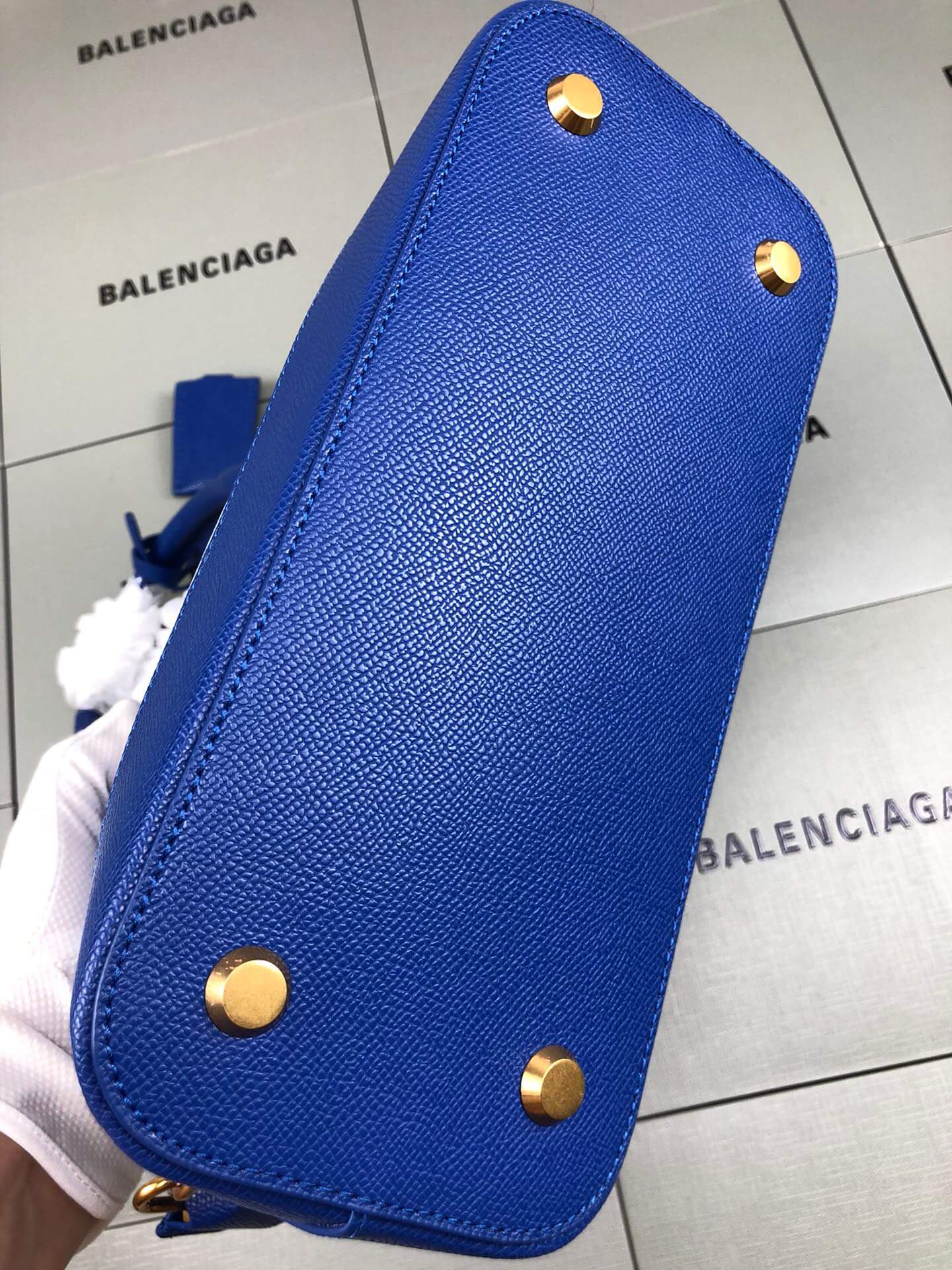 Balenciaga Ville Blue Bag - Image 6