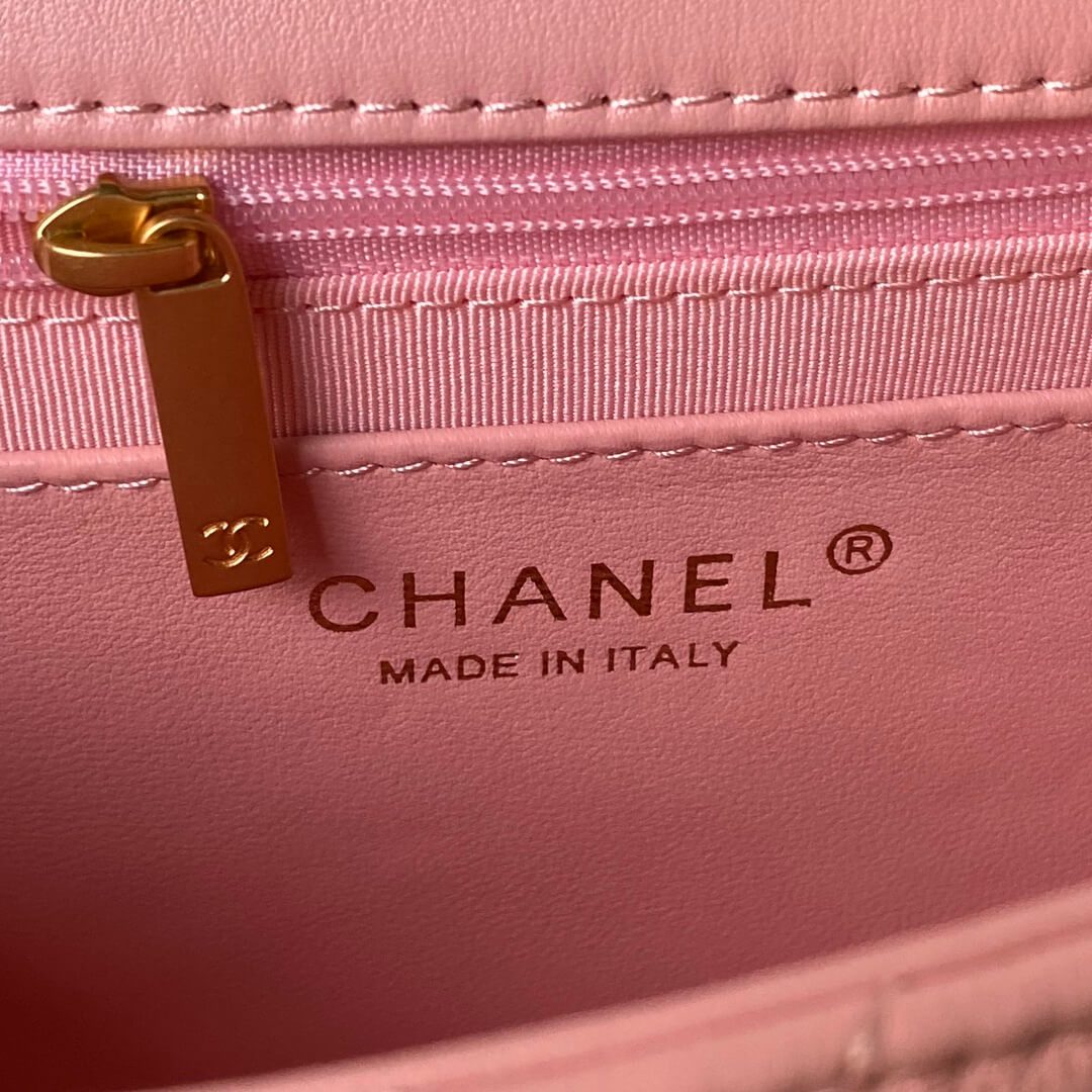 Chanel Small Flap Bag In Pink - Image 8