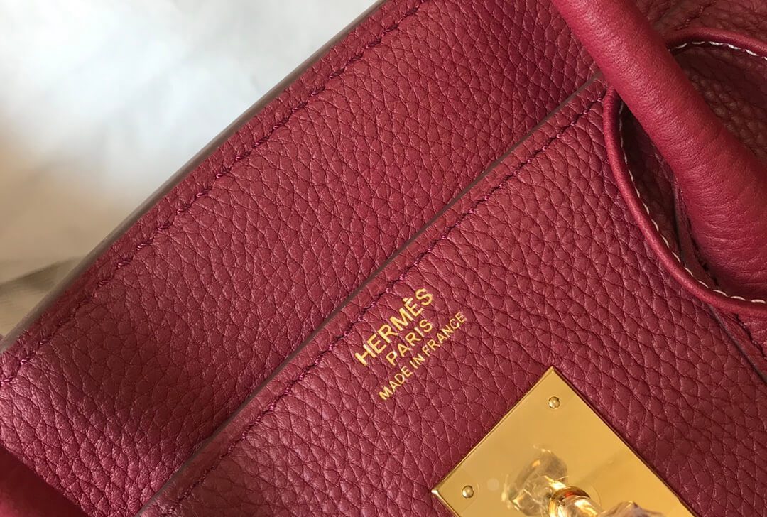 Hermes Birkin Brownish Crimson Bag - Image 8