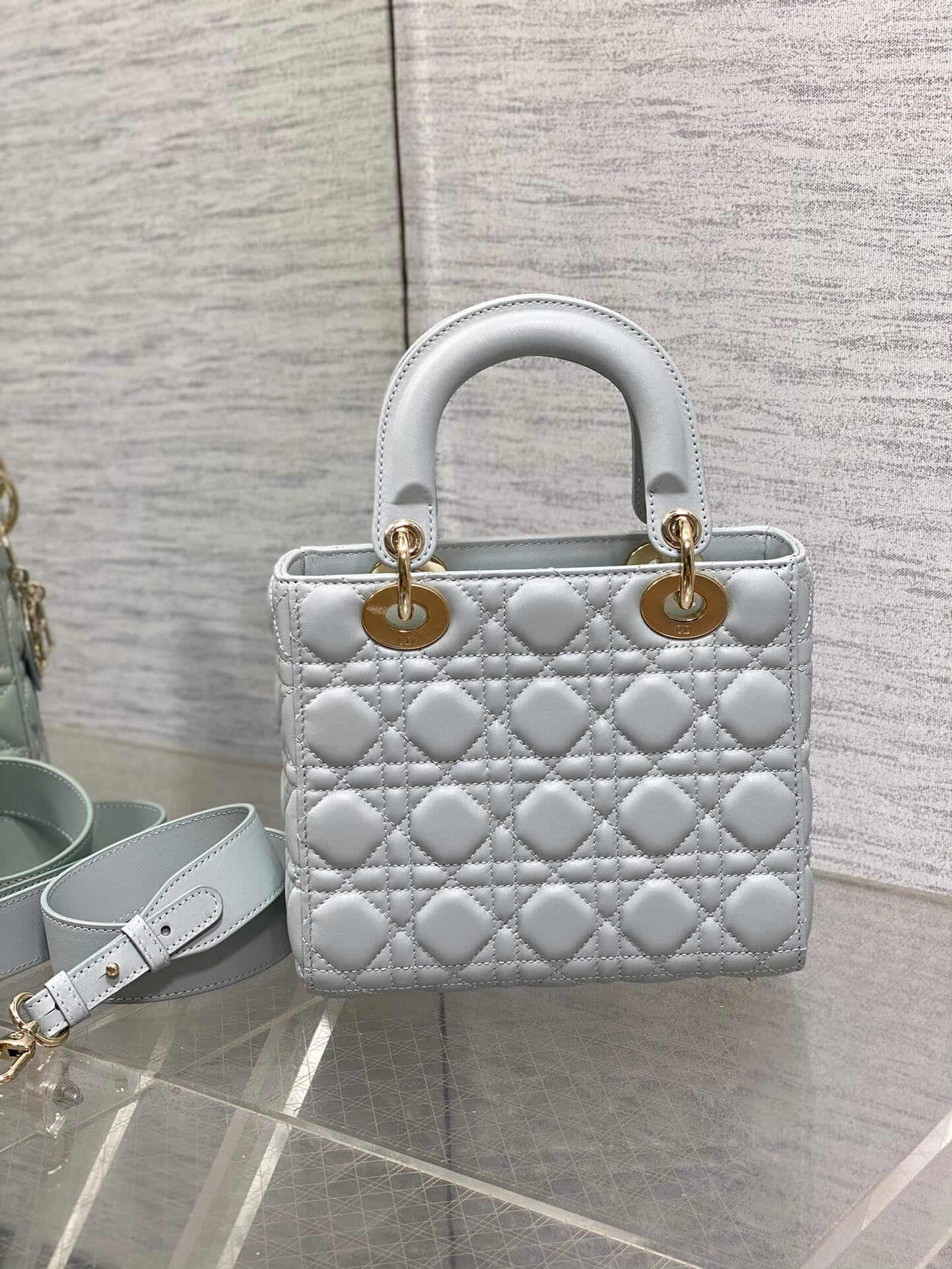 Lady Dior Bag Pearl Grey - Image 6