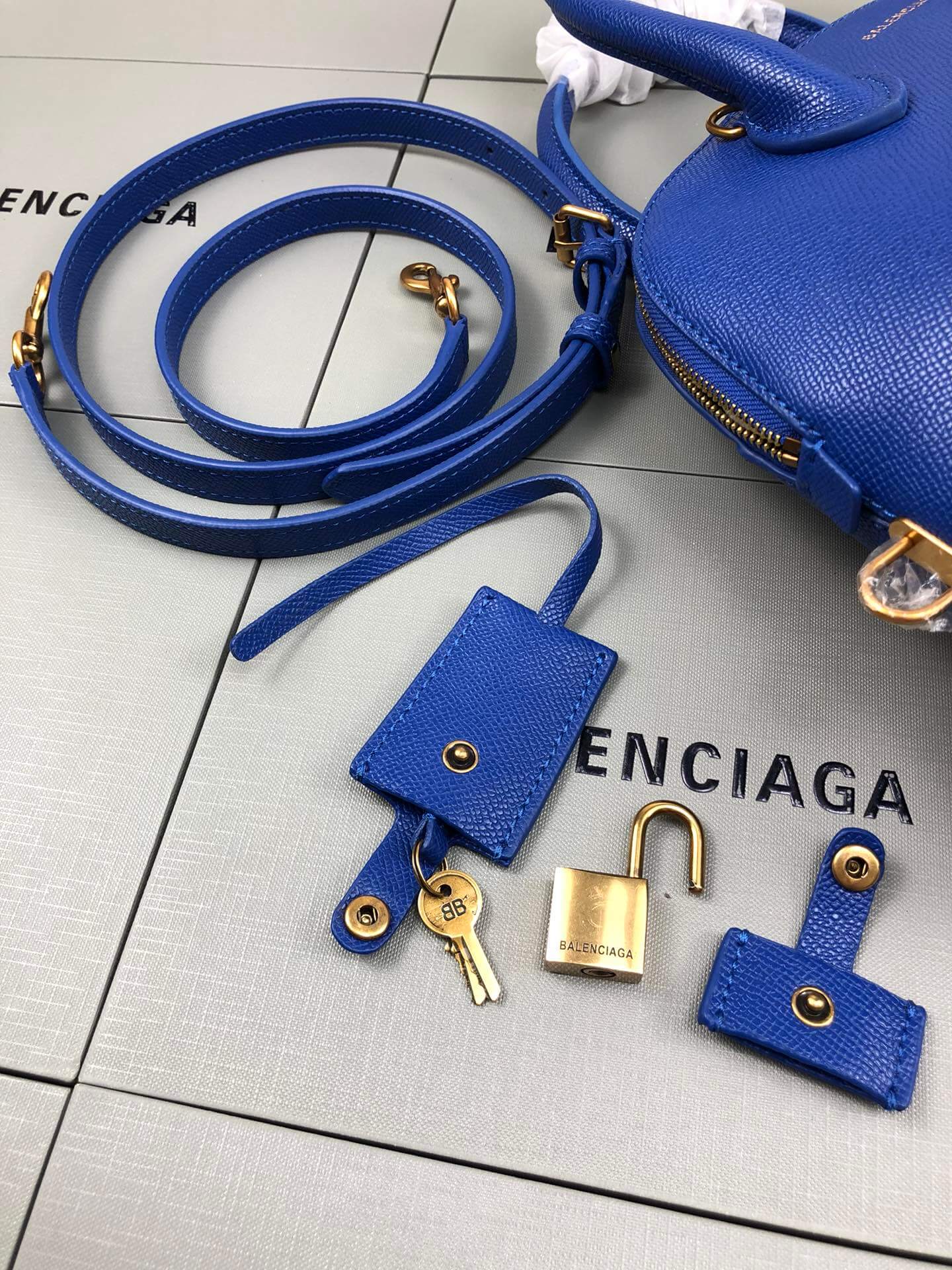 Balenciaga Ville Blue Bag - Image 7