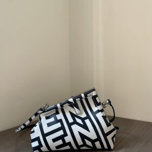 Fendi First Bag in Fendi Roma Capsule Leather Black/White
