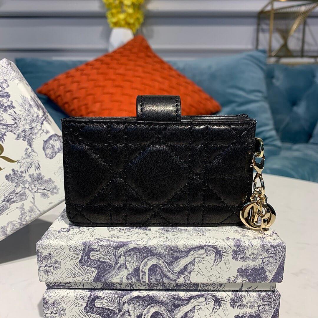 Dior Dior 5-Gusset Card Holder Black - Image 5