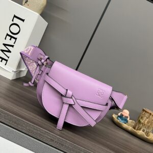 Loewe Gate Small Jacquard-trimmed Shoulder Bag