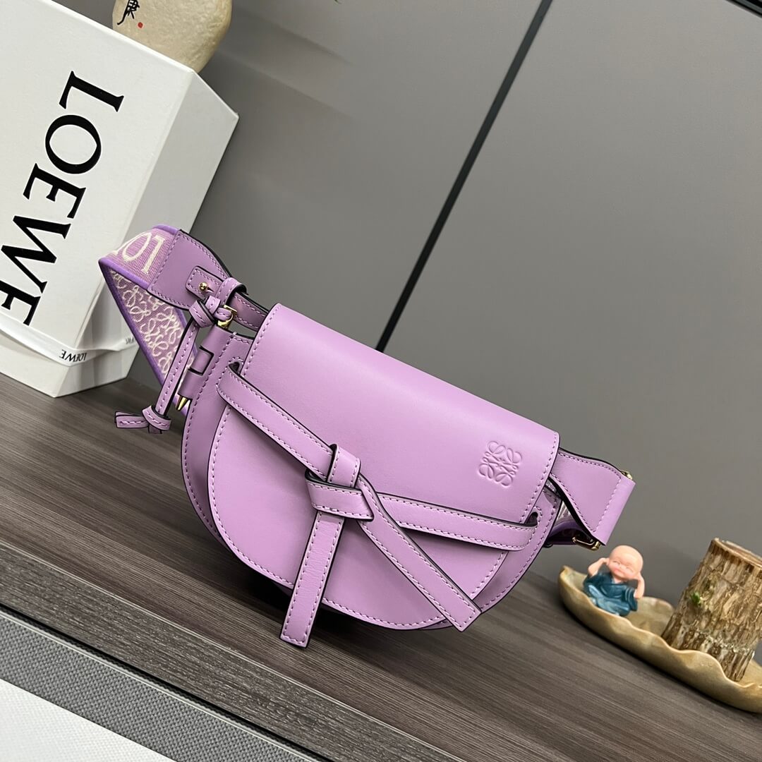Loewe Gate Small Jacquard-trimmed Shoulder Bag