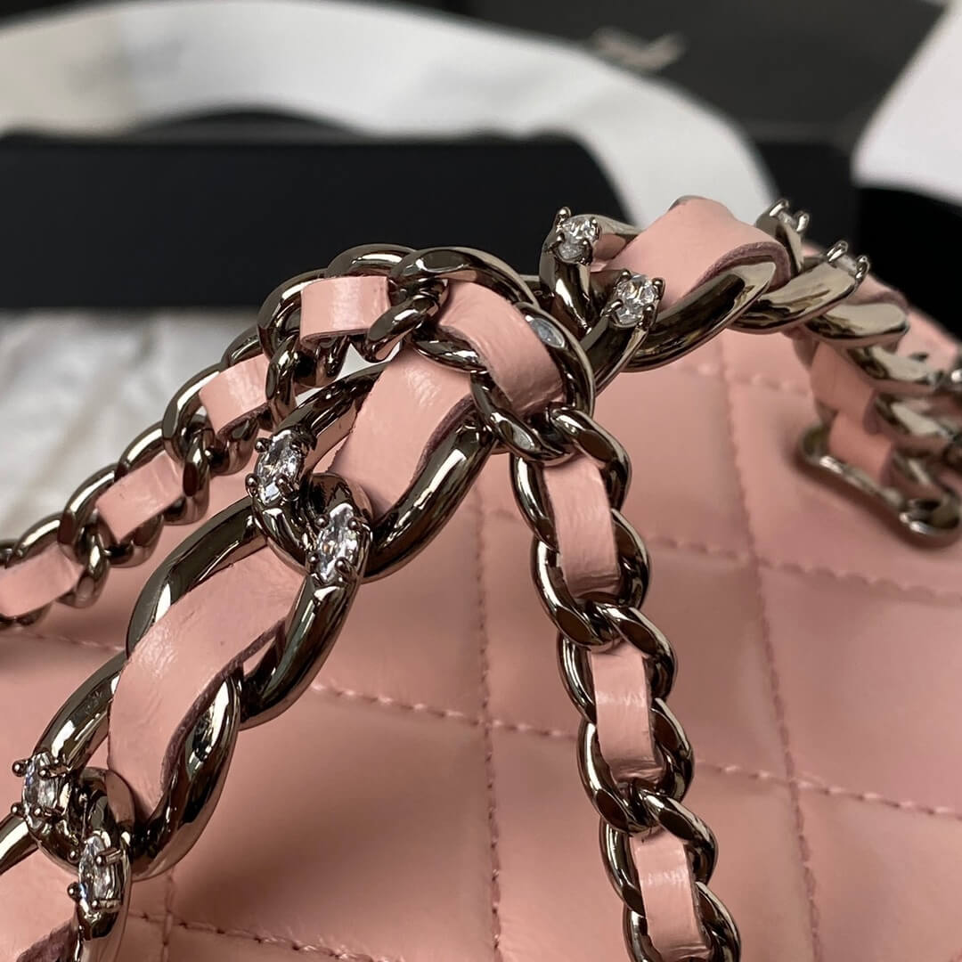 Chanel 22C Pink Caviar Vanity Bag - Image 6